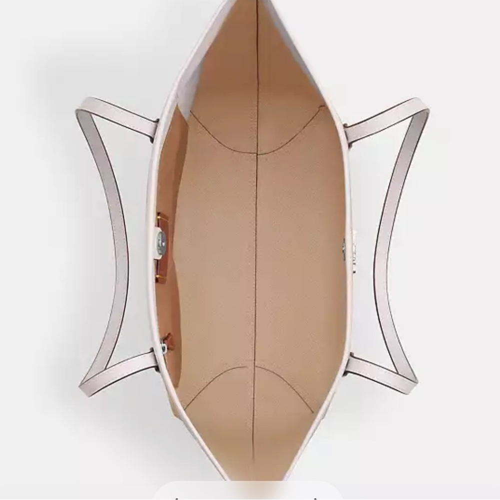 New Coach Floral Tote Bag City Tote Bag In Signature Canvas With Floral Print - Picture 6 of 12